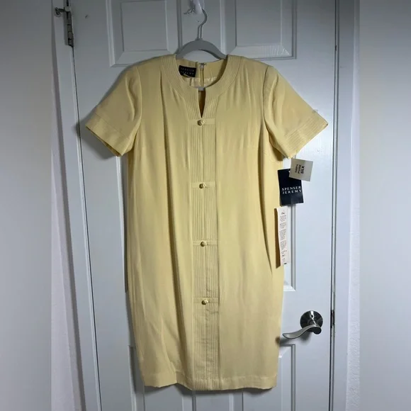 Spenser Jeremy Women's Cream Button-Front Midi Dress 100% Pure Silk - Picture 1 of 8